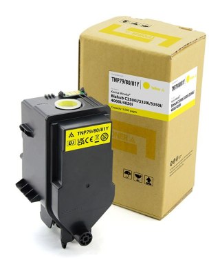 Toner Cartridge Web Yellow Minolta TNP79Y zamiennik AAJW250, AAJW2D0 UWAGA- nie pasują do Minolty C3350 (znaczenie ma brak lite
