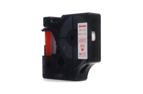 Taśma JetWorld Zamiennik Dymo D1 Czerwony na Białym 9mm x 7m LM100, LM100Plus, LM100Series, LM120P, LM280, LM300, LM350, LM350D