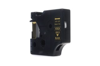Taśma JetWorld Zamiennik Dymo D1 Złoty na Czarnym 6mm x 7m LM100, LM100+, LM200, LM300, LM400, LM420P, LM350, LM350D, LM360D, LM